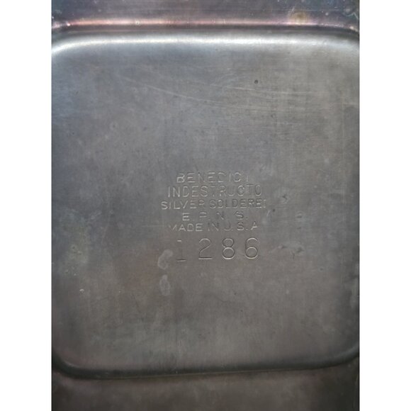 Vintage Benedict Indestructo Silver Soldered Cruet 1286 Oil & Vinegar Set USA - Picture 12 of 12